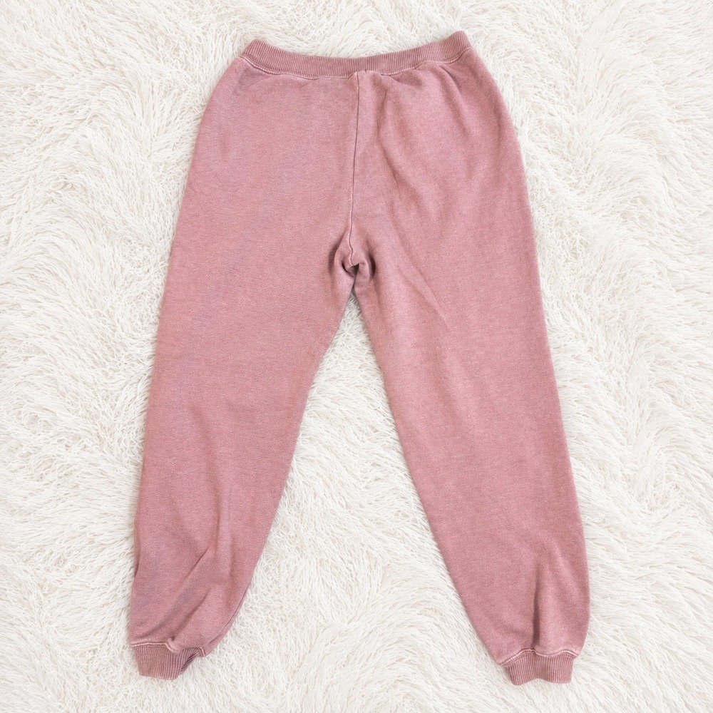 Aerie Joggers Womens Small Pink Cotton Blend Vintage Wash Sweatpants Pockets - Picture 7 of 7